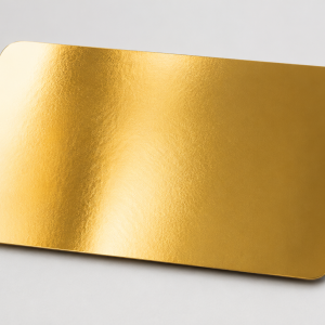 Rounded Corner Gold Foil PET Glossy Laminated 760 mic